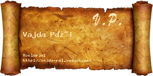Vajda Pál névjegykártya