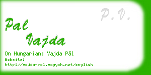 pal vajda business card